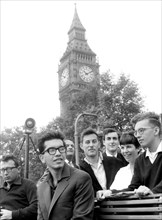 Israeli secondary school students, Westminster Pier, London, 26 July 1966. Artist: Unknown