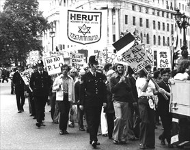 Herut anti-PLO march, Trafalgar Square, London, 24 August 1975. Artist: Unknown