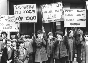 Demonstration against Hillel House School closure, London, 1981. Artist: Unknown
