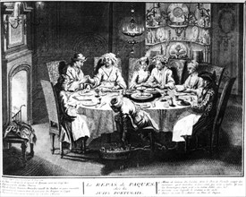 Portuguese Jews at Passover, (18th century?). Artist: Unknown