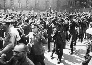 German officers surrendering, Rue de Rivoli, Paris, August 1944. Artist: Pierre Mandé