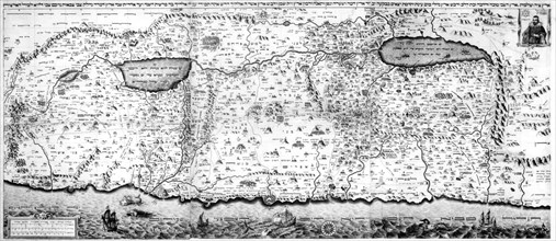 Map of Palestine, 17th century. Artist: Unknown