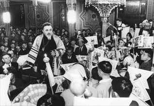 Simchat Torah at the Choral Temple, Bucharest, Romania, 1969. Artist: Unknown
