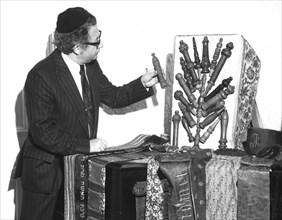 Exhibition of Czech memorial scrolls, Westminster Synagogue, London, 1974. Artist: Unknown
