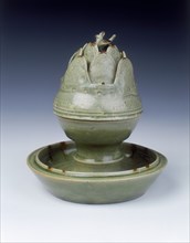 Yue stoneware boshanlu censer, late Western Jin dynasty, China, c300. Artist: Unknown