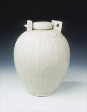 White glazed jar with locking device, Northern Song dynasty, China, 10th-11th century. Artist: Unknown