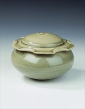 Yaozhou celadon covered jar, Northern Song dynasty, China, 11th century. Artist: Unknown