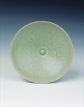 Celadon bowl with carved floral design, Northern Song dynasty, China, 12th century. Artist: Unknown