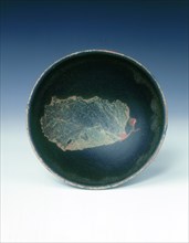 Jizhou stoneware bowl with skeleton leaf design, Southern Song dynasty, China, 12th century. Artist: Unknown