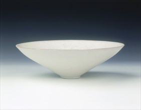Qingbai bowl with moulded peony sprays, Southern Song dynasty, China, 12th-13th century. Artist: Unknown