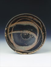 Jizhou black glazed bowl with yellowish slip, Southern Song dynasty, China, 1225-1227. Artist: Unknown