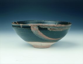 Jizhou black glazed bowl with yellowish slip, Southern Song dynasty, China, 1225-1227. Artist: Unknown