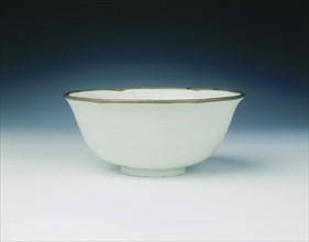 Qingbai bowl with pomegranate design, Yuan dynasty, China, early 14th century. Artist: Unknown