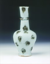 Qingbai vase with ferruginous brown spots, Yuan dynasty, China, mid 14th century. Artist: Unknown
