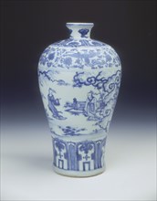 Blue and white meiping vase, Ming dynasty, China, 2nd half of 15th century. Artist: Unknown