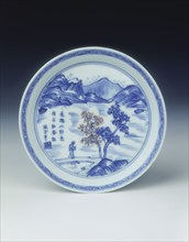 'Master of the Rocks' dish, Kangxi period, Qing dynasty, China, 1671. Artist: Unknown