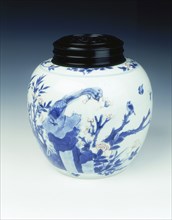 Blue and white ginger jar, early Kangxi period, Qing dynasty, China, 1662-1677. Artist: Unknown
