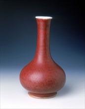Langyao vase with 'crushed strawberry' glaze, Kangxi period, Qing dynasty, China, 1662-1722. Artist: Unknown