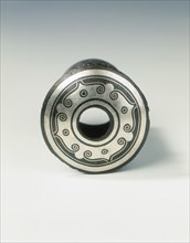 Bronze fitting with silver inlays, Eastern Zhou dynasty, China, 4th-3rd century BC. Artist: Unknown