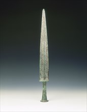 Bronze sword with silvery spots, Eastern Zhou dynasty, 3rd century BC. Artist: Unknown