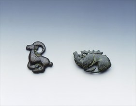 Two Ordos bronzes, Eastern Zhou dynasty, China, 6th century BC. Artist: Unknown