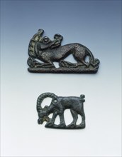 Two Ordos bronzes, Eastern Zhou dynasty, 3rd century BC. Artist: Unknown