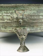 Bronze tripod basin with taotie masks, early Six Dynasties period, China, 3rd-4th century. Artist: Unknown