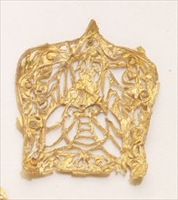 Pair of gold buckles in the form of a rosette, China, 13th century. Artist: Unknown