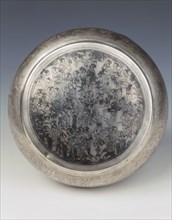 Chased silver covered box, Southern Song-Yuan dynasty, China, 13th century. Artist: Unknown