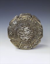 Silver filigree covered box, Qing Dynasty, China, late 18th century-early 19th century. Artist: Unknown