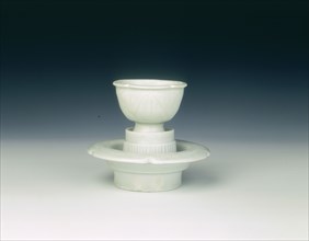 Qingbai cup and stand, China, c960-c1127. Artist: Unknown