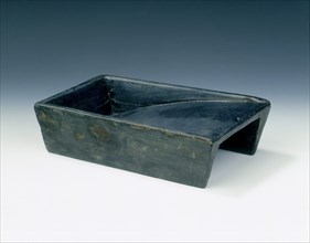 Inkstone in the shape of a rice sieve, China, Song dynasty. Artist: Unknown