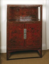 Red lacquer display cabinet, China, 1550-1644. Artist: Unknown