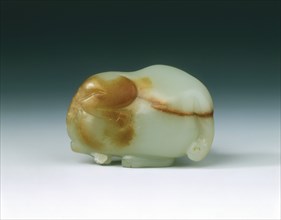 Jade recumbent male buffalo, Southern Song dynasty, China, 1127-1279. Artist: Unknown