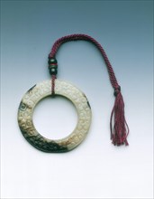Jade bi-disc, late Spring and Autumn period-early Warring States period, China, 6th-5th century BC. Artist: Unknown