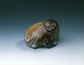 Jade mythical animal, Yuan dynasty, China, 1279-1368. Artist: Unknown
