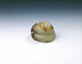 Jade oval seal with phoenix finial, Tang dynasty-Northern Song dynasty, China, 9th-11th century. Artist: Unknown