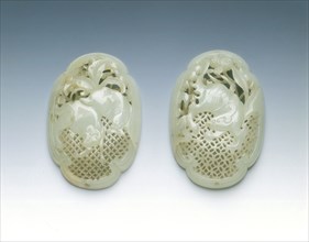 Reticulated jade oval box, late Ming-early Qing dynasty, China, 17th century. Artist: Unknown