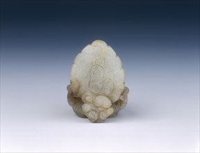 Jade peacock headdress finial, High Tang period, China, 684-756. Artist: Unknown