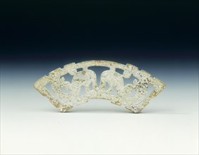 Jade reticulated huang dragon pendant, Warring States period, China, 475-221 BC. Artist: Unknown