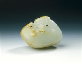 Jade duck with waterweed, late Ming dynasty, China, 1550-1644. Artist: Unknown
