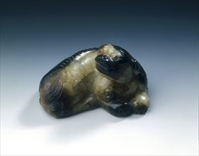 Jade mythical feline, Southern Song-Yuan dynasty, China, 12th-14th century. Artist: Unknown