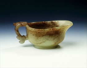 Jade vessel with kui dragon handle, Song dynasty, China, 960-1279. Artist: Unknown