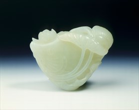 Jade lotus and fish, Ming dynasty, China, 14th-16th century. Artist: Unknown