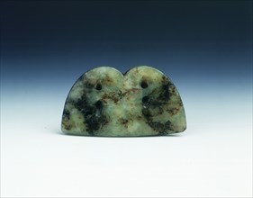 Jade double face pendant, neolithic, Hongshan type, northern China, c3500-2200 BC. Artist: Unknown