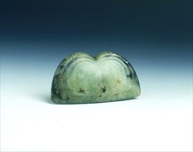 Jade double face pendant, neolithic, Hongshan type, northern China, c3500-2200 BC. Artist: Unknown