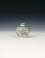 Miniature blue and white guan jar, Ming dynasty, China, second half of 15th century. Artist: Unknown