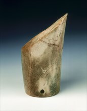 Jade tube, neolithic, Hongshan culture, northern China, c3500-2200 BC. Artist: Unknown