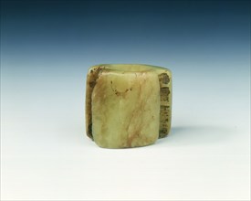 Jade split ring, neolithic, Chahai type, northern China, c4700-3000 BC. Artist: Unknown