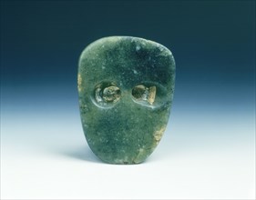 Jade human mask, neolithic, Hongshan type, northern China, c3500-2200 BC. Artist: Unknown